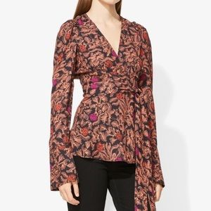 Proenza Schouler Paisley Floral Wrap Top
